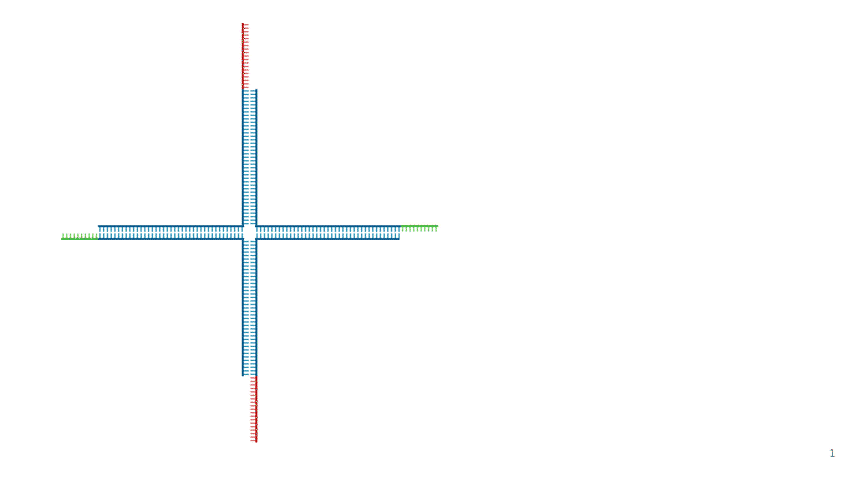 Schematic of DNA hydrogel four-arm motif assembly